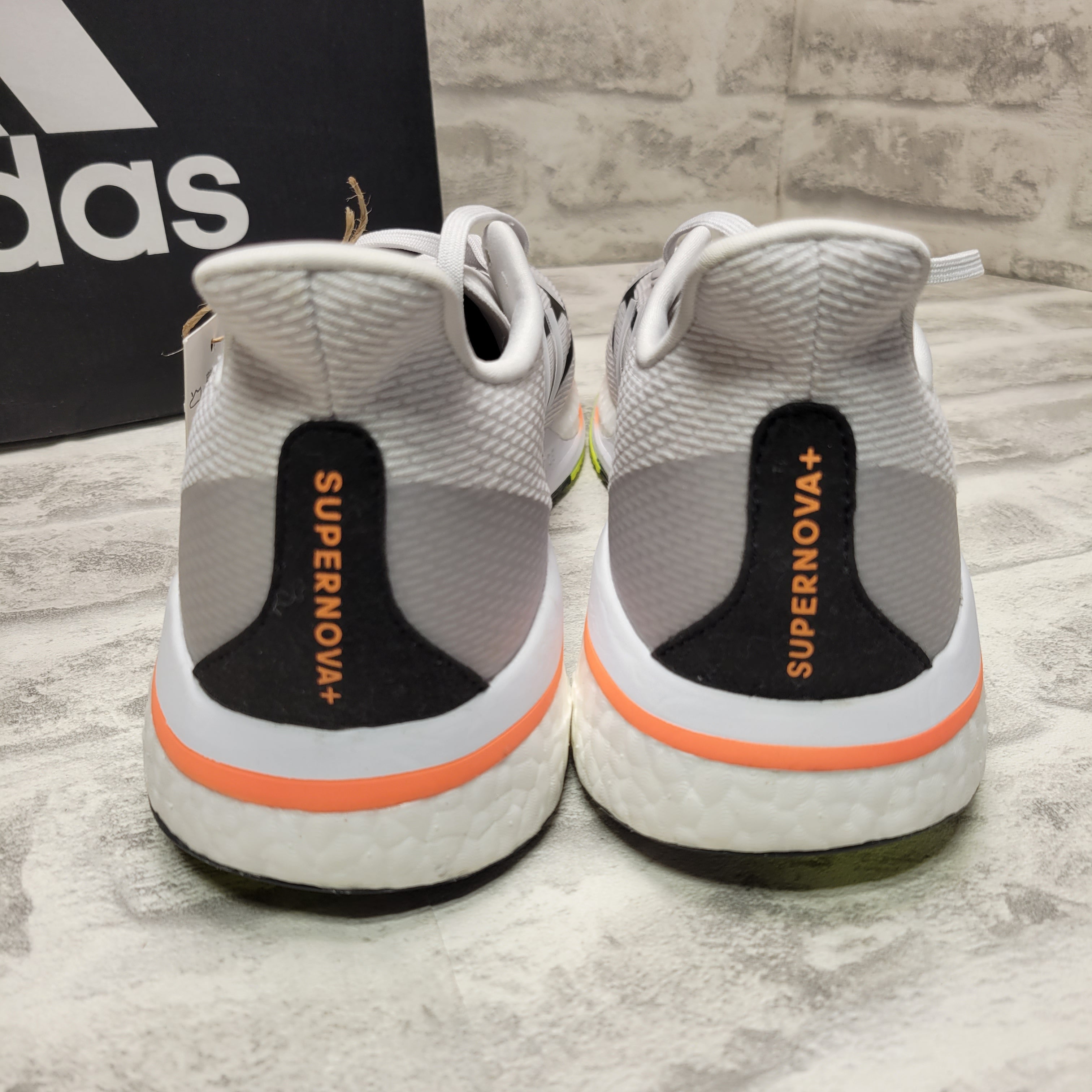 adidas Men's Supernova + Running Shoe (11, Dash Grey/White/Screaming Orange) (7774556651758)